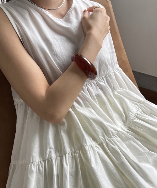 Amiur（エミレ）の「no sleeve tiered blouse（シャツ/ブラウス・レディース・ホワイト/ブラック/ラベンダー・FREE）」の21枚目の写真