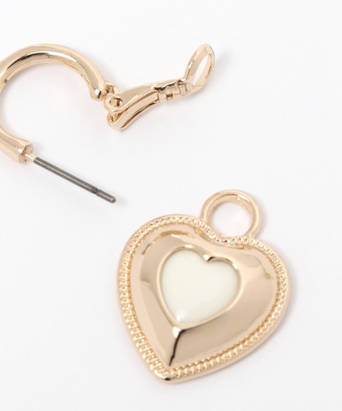 niko and...（ニコアンド）の「ハート2WAYメタルピアス（ピアス（両耳用）・レディース・ホワイト/ブラック/オレンジ・0）」の6枚目の写真