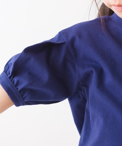 OMNES(オムネス)の「キッズ撥水加工タックボリューム袖半袖Tシャツ(Tシャツ/カットソー・キッズ・ホワイト/ネイビー/ピンク・100/110/120/130/140)」の9枚目の写真