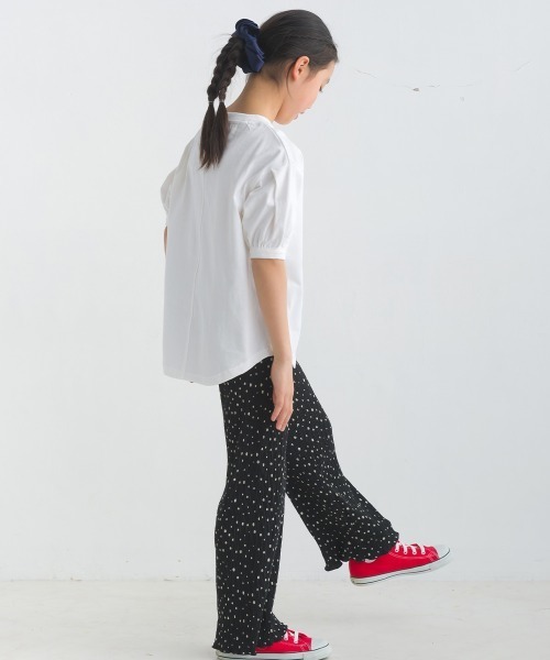 OMNES(オムネス)の「キッズ撥水加工タックボリューム袖半袖Tシャツ(Tシャツ/カットソー・キッズ・ホワイト/ネイビー/ピンク・100/110/120/130/140)」の8枚目の写真