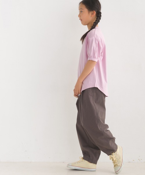 OMNES(オムネス)の「キッズ撥水加工タックボリューム袖半袖Tシャツ(Tシャツ/カットソー・キッズ・ホワイト/ネイビー/ピンク・100/110/120/130/140)」の19枚目の写真