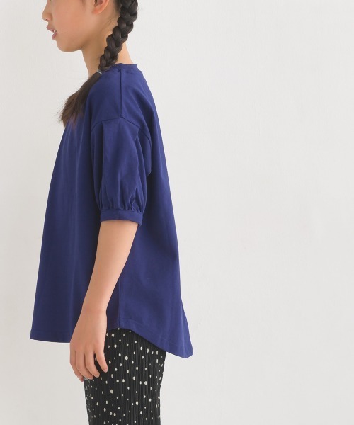 OMNES(オムネス)の「キッズ撥水加工タックボリューム袖半袖Tシャツ(Tシャツ/カットソー・キッズ・ホワイト/ネイビー/ピンク・100/110/120/130/140)」の15枚目の写真
