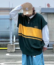 JACKROSE | SKOOKUM 透かし網ボーダーニットベスト(ベスト)