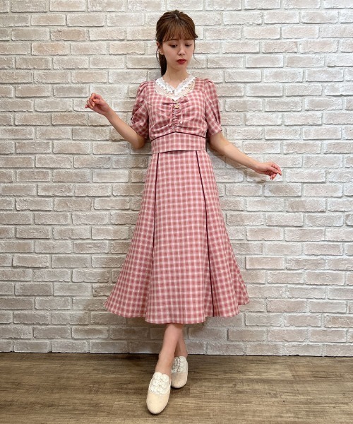 axes femme POETIQUE(アクシーズファムポエティック)の「チェックマーメイドスカート(スカート・レディース・ブルーグリーン/ピンク/ブラック・MEDIUM)」の3枚目の写真