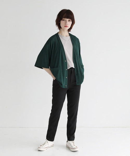 ETELIO(エテリオ)の「ルーズシルエット5分袖サマーカーディガン(カーディガン/ボレロ・メンズ・ベージュ/ブルー/ブルーグリーン/チャコール・S/M/L)」の21枚目の写真