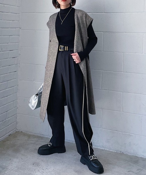 PAGEBOY（ページボーイ）の「ツイードロングジレ（その他アウター・レディース・ブラック/ブラウン・FREE）」の20枚目の写真