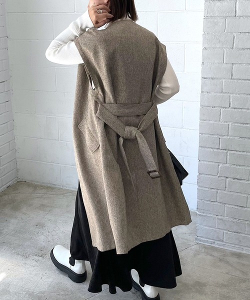 PAGEBOY（ページボーイ）の「ツイードロングジレ（その他アウター・レディース・ブラック/ブラウン・FREE）」の15枚目の写真