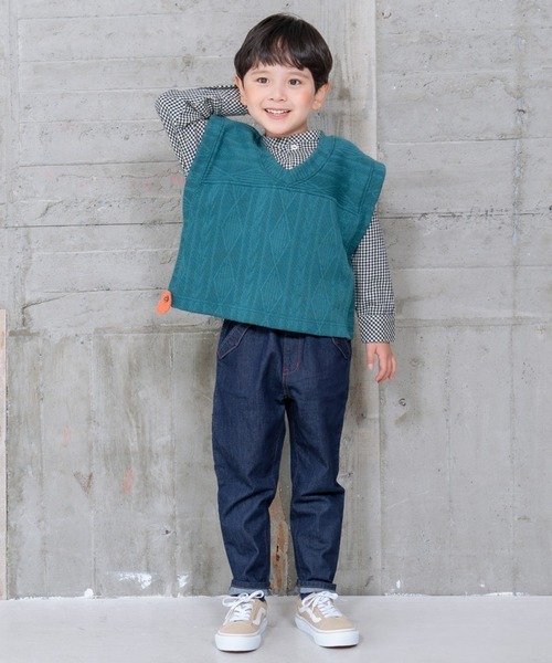 RAGMART（ラグマート）の「サイドオープンベスト（ベスト・キッズ・ブラック/グリーン/ピンク/キャメル・90cm/80ｃｍ/95cm）」の9枚目の写真