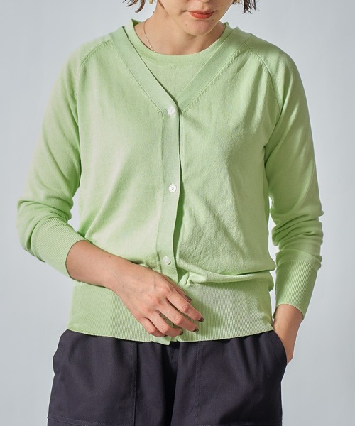 MAISON BREEZE（メゾンブリーズ）の「【MAISON BREEZE】ノースリーブ×カーディガン2Pセット アンサンブル オフィスカジュアル KNF（カーディガン/ボレロ・レディース・イエロー/グリーン/ブラック/グレー/ホワイト・FREE）」の5枚目の写真