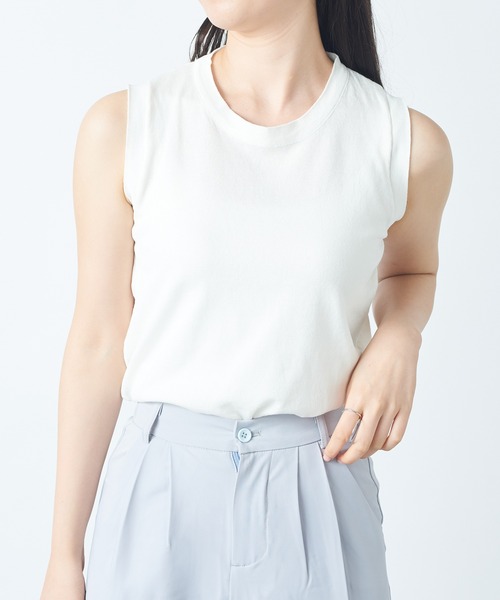 MAISON BREEZE（メゾンブリーズ）の「【MAISON BREEZE】ノースリーブ×カーディガン2Pセット アンサンブル オフィスカジュアル KNF（カーディガン/ボレロ・レディース・イエロー/グリーン/ブラック/グレー/ホワイト・FREE）」の20枚目の写真