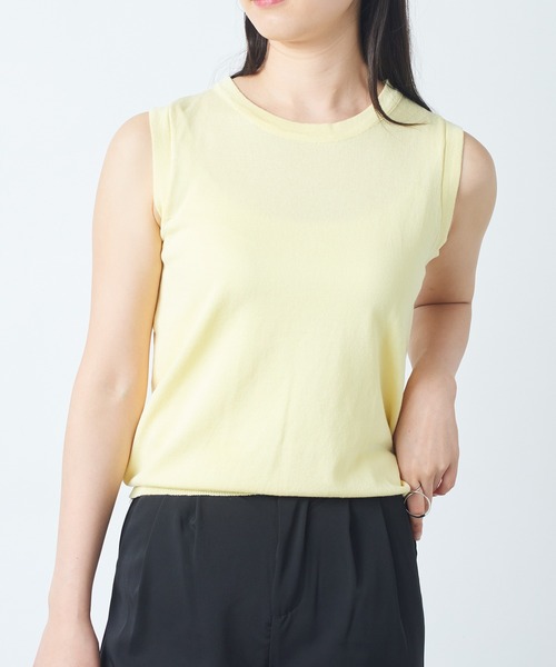 MAISON BREEZE（メゾンブリーズ）の「【MAISON BREEZE】ノースリーブ×カーディガン2Pセット アンサンブル オフィスカジュアル KNF（カーディガン/ボレロ・レディース・イエロー/グリーン/ブラック/グレー/ホワイト・FREE）」の16枚目の写真