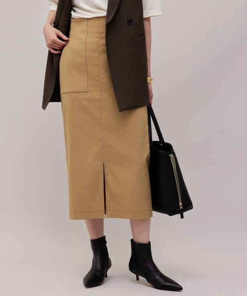 ROPE'（ロペ）の「ポケット付きタイトスカート（スカート・レディース・チャコールグレー/ブラウン/グリーン/ブルー系その他4・40/38/36）」の3枚目の写真