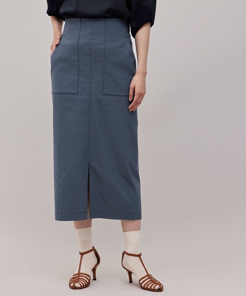 ROPE'（ロペ）の「ポケット付きタイトスカート（スカート・レディース・チャコールグレー/ブラウン/グリーン/ブルー系その他4・40/38/36）」の4枚目の写真