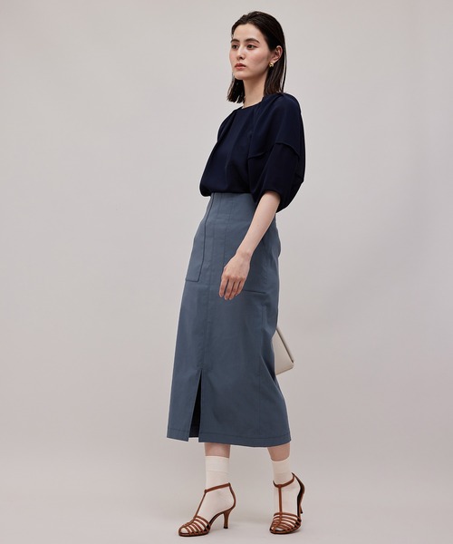 ROPE'（ロペ）の「ポケット付きタイトスカート（スカート・レディース・チャコールグレー/ブラウン/グリーン/ブルー系その他4・40/38/36）」の7枚目の写真