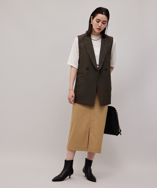 ROPE'（ロペ）の「ポケット付きタイトスカート（スカート・レディース・チャコールグレー/ブラウン/グリーン/ブルー系その他4・40/38/36）」の9枚目の写真