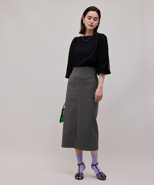 ROPE'（ロペ）の「ポケット付きタイトスカート（スカート・レディース・チャコールグレー/ブラウン/グリーン/ブルー系その他4・40/38/36）」の21枚目の写真