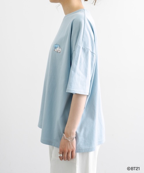 PUAL CE CIN(ピュアルセシン)の「【BT21】BABYプリントTシャツ(Tシャツ/カットソー・レディース・ブラック/サックスブルー/ホワイト・FREE)」の5枚目の写真