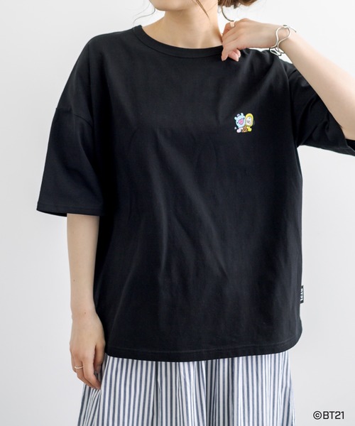 PUAL CE CIN(ピュアルセシン)の「【BT21】BABYプリントTシャツ(Tシャツ/カットソー・レディース・ブラック/サックスブルー/ホワイト・FREE)」の9枚目の写真