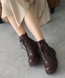 VIVIAN（ヴィヴィアン）の「厚底レースアップストレッチショートブーツ（ブーツ）」