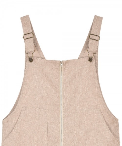 OUTERSUNSET(アウターサンセット)の「front zip overalls(サロペット/オーバーオール・レディース・ブラック/ベージュ・FREE)」の3枚目の写真