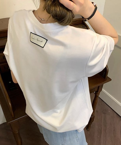 Ulysses（ユリシス）の「Vネック重ね着デザインTシャツ（Tシャツ/カットソー・レディース・ホワイト/ブラック/グリーン/ブルーグレー・F）」の10枚目の写真