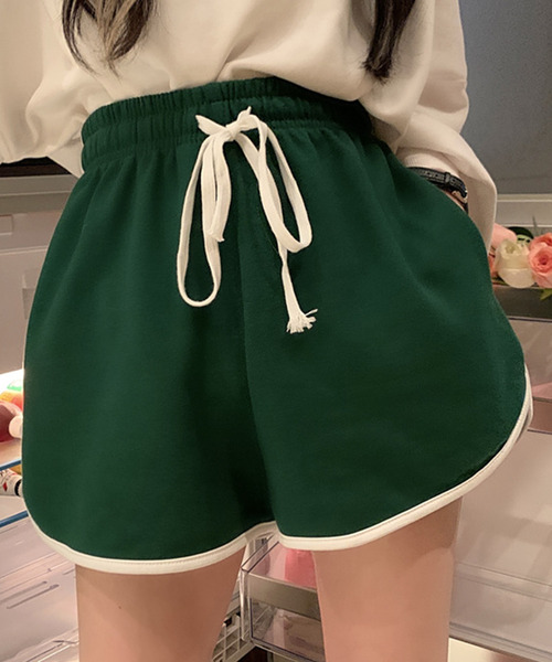 DAY CLOSET（デイ クローゼット）の「レディース ライン柄スポーティースウェットショートパンツ（スウェットパンツ・レディース・ホワイト/ブラック/ネイビー/グレー/ピンク/グリーン・ONE SIZE）」の19枚目の写真