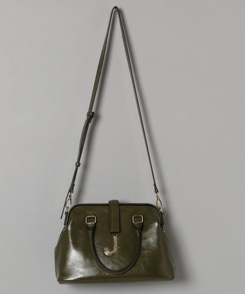 JEANASIS（ジーナシス）の「メタルJダレスボストン/162839（ボストンバッグ・レディース・ホワイト/ブラック/カーキ・FREE）」の11枚目の写真