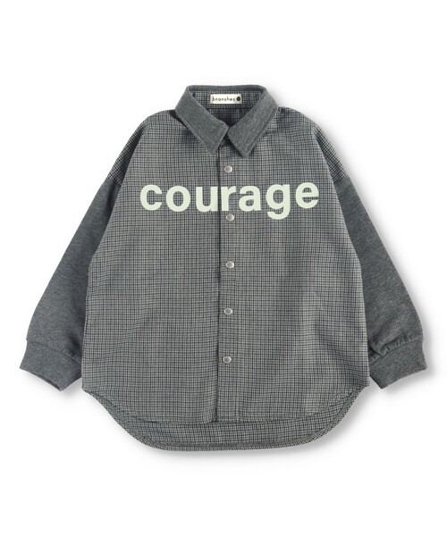 BRANSHES（ブランシェス）の「【ペア】ガンクラブチェック長袖シャツ（シャツ/ブラウス・キッズ・グレー/ブラウン・110/140/120/100/130/150/90）」の12枚目の写真