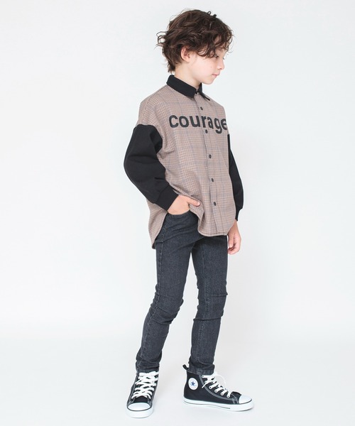 BRANSHES（ブランシェス）の「【ペア】ガンクラブチェック長袖シャツ（シャツ/ブラウス・キッズ・グレー/ブラウン・110/140/120/100/130/150/90）」の5枚目の写真