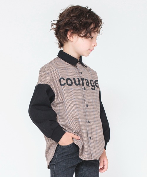 BRANSHES（ブランシェス）の「【ペア】ガンクラブチェック長袖シャツ（シャツ/ブラウス・キッズ・グレー/ブラウン・110/140/120/100/130/150/90）」の8枚目の写真