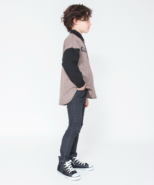 BRANSHES（ブランシェス）の「【ペア】ガンクラブチェック長袖シャツ（シャツ/ブラウス・キッズ・グレー/ブラウン・110/140/120/100/130/150/90）」の6枚目の写真