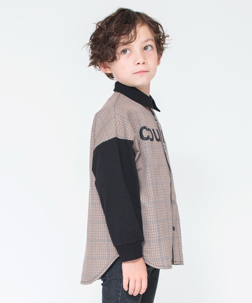 BRANSHES（ブランシェス）の「【ペア】ガンクラブチェック長袖シャツ（シャツ/ブラウス・キッズ・グレー/ブラウン・110/140/120/100/130/150/90）」の9枚目の写真