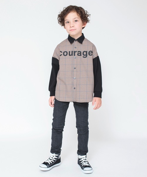 BRANSHES（ブランシェス）の「【ペア】ガンクラブチェック長袖シャツ（シャツ/ブラウス・キッズ・グレー/ブラウン・110/140/120/100/130/150/90）」の4枚目の写真