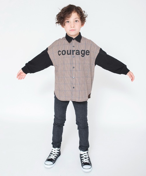 BRANSHES（ブランシェス）の「【ペア】ガンクラブチェック長袖シャツ（シャツ/ブラウス・キッズ・グレー/ブラウン・110/140/120/100/130/150/90）」の3枚目の写真