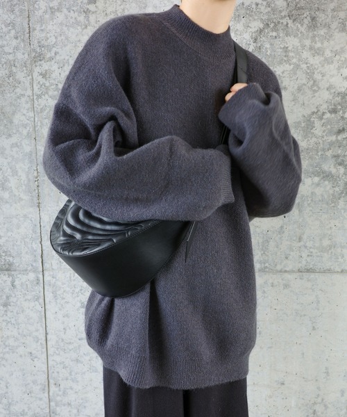 select MOCA by son（セレクトモカバイソン）の「シンプルオーバーサイズニット（ニット/セーター・レディース・オートミール/ブラック/ライトグリーン/グレー/ライトブルー/チャコール/ブラウン・FREE）」の14枚目の写真