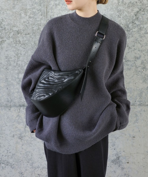 select MOCA by son（セレクトモカバイソン）の「シンプルオーバーサイズニット（ニット/セーター・レディース・ブラック/オートミール/ライトグリーン/ライトブルー/グレー/ブラウン/チャコール・FREE）」の17枚目の写真