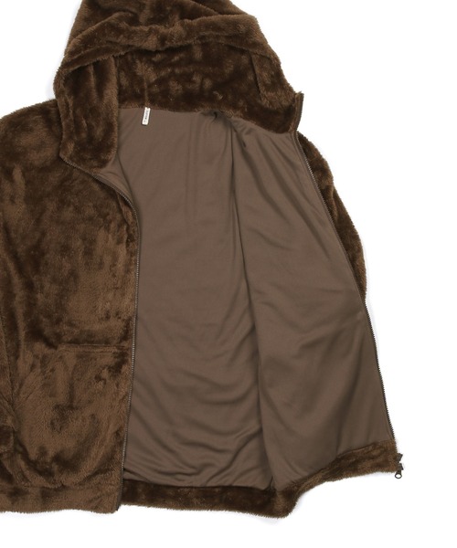 The DUFFER of ST.GEORGE（ザダファーオブセントジョージ）の「【WEB限定アイテム】SHAGGY BOA PARKA：シャギーボア フルジップ パーカー（パーカー・メンズ・ブラック/ブラウン・SMALL/MEDIUM/LARGE/X-LARGE）」の15枚目の写真