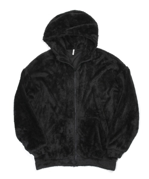 The DUFFER of ST.GEORGE（ザダファーオブセントジョージ）の「【WEB限定アイテム】SHAGGY BOA PARKA：シャギーボア フルジップ パーカー（パーカー・メンズ・ブラック/ブラウン・SMALL/MEDIUM/LARGE/X-LARGE）」の9枚目の写真