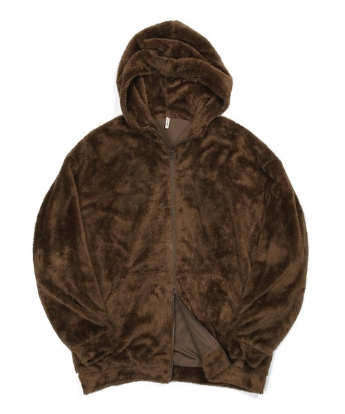 The DUFFER of ST.GEORGE（ザダファーオブセントジョージ）の「【WEB限定アイテム】SHAGGY BOA PARKA：シャギーボア フルジップ パーカー（パーカー・メンズ・ブラック/ブラウン・SMALL/MEDIUM/LARGE/X-LARGE）」の10枚目の写真