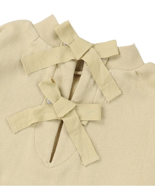 FITH（フィス）の「エアリー裏毛 バックリボン 長袖 ひざ丈 ワンピース（ワンピース・キッズ・グレー/グリーン/ブラック/ホワイト・80/90/100/110/120）」の18枚目の写真