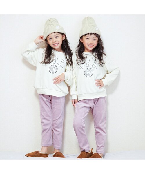 BREEZE by saori（ブリーズバイサオリ）の「WEB限定 ロゴプリントトレーナー【BREEZE by saori】（スウェット・キッズ・ブラック/パープル/オフホワイト・150/100/90/140/110/160/120/130）」の6枚目の写真