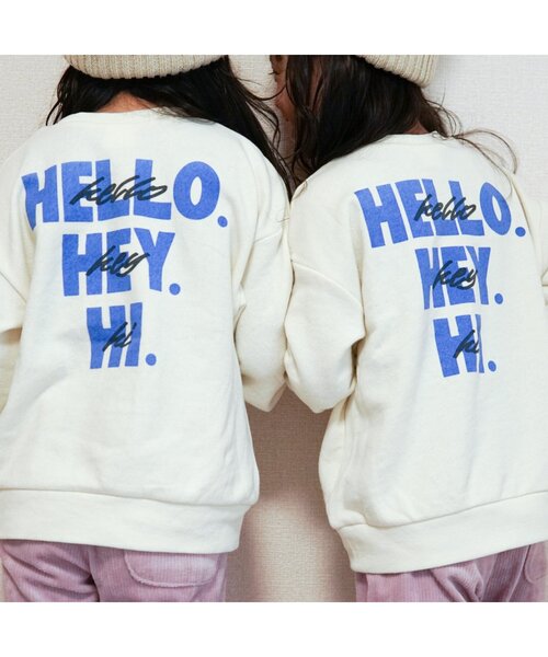 BREEZE by saori（ブリーズバイサオリ）の「WEB限定 ロゴプリントトレーナー【BREEZE by saori】（スウェット・キッズ・ブラック/パープル/オフホワイト・150/100/90/140/110/160/120/130）」の8枚目の写真