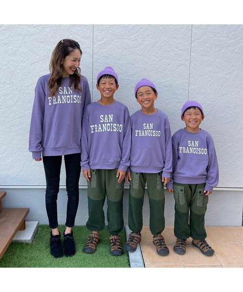 BREEZE by saori（ブリーズバイサオリ）の「WEB限定 ロゴプリントトレーナー【BREEZE by saori】（スウェット・キッズ・ブラック/パープル/オフホワイト・150/100/90/140/110/160/120/130）」の9枚目の写真