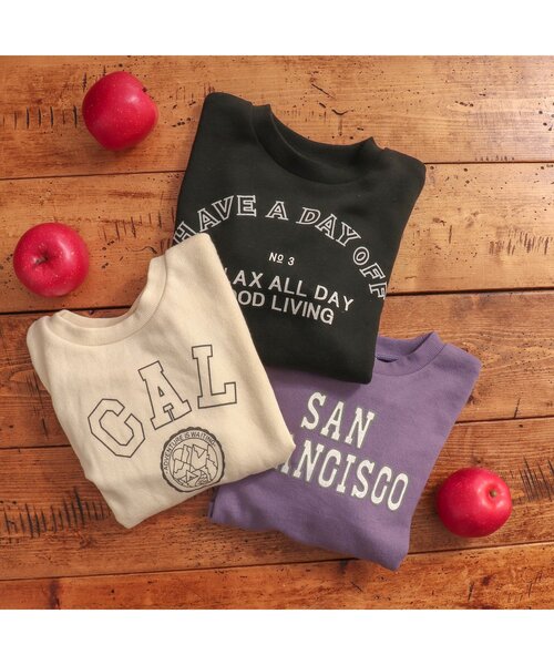 BREEZE by saori（ブリーズバイサオリ）の「WEB限定 ロゴプリントトレーナー【BREEZE by saori】（スウェット・キッズ・ブラック/パープル/オフホワイト・150/100/90/140/110/160/120/130）」の10枚目の写真