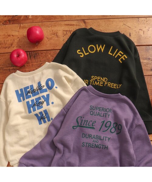 BREEZE by saori（ブリーズバイサオリ）の「WEB限定 ロゴプリントトレーナー【BREEZE by saori】（スウェット・キッズ・ブラック/パープル/オフホワイト・150/100/90/140/110/160/120/130）」の11枚目の写真