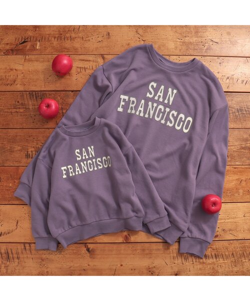 BREEZE by saori（ブリーズバイサオリ）の「WEB限定 ロゴプリントトレーナー【BREEZE by saori】（スウェット・キッズ・ブラック/パープル/オフホワイト・150/100/90/140/110/160/120/130）」の12枚目の写真