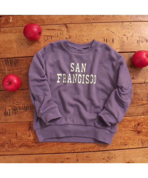 BREEZE by saori（ブリーズバイサオリ）の「WEB限定 ロゴプリントトレーナー【BREEZE by saori】（スウェット・キッズ・ブラック/パープル/オフホワイト・150/100/90/140/110/160/120/130）」の13枚目の写真