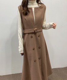 ウエストマークスリットロングジャンパースカート