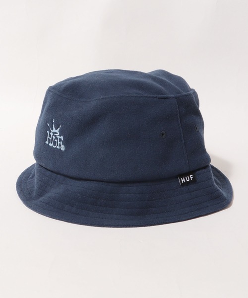 HUF（ハフ）の「HUF/ハフ CROWN POLAR FLEECE BUCKET HAT バケットハット（ハット・メンズ・グレー/ネイビー・S/M/L/XL）」の9枚目の写真
