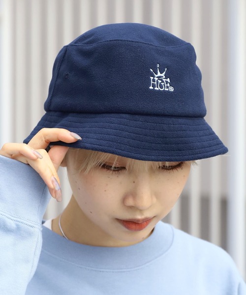 HUF（ハフ）の「HUF/ハフ CROWN POLAR FLEECE BUCKET HAT バケットハット（ハット・メンズ・グレー/ネイビー・S/M/L/XL）」の16枚目の写真